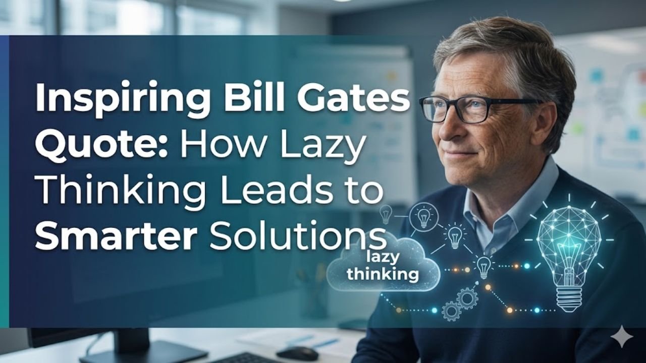 Inspiring Bill Gates Quote: How Lazy Thinking Leads to Smarter Solutions