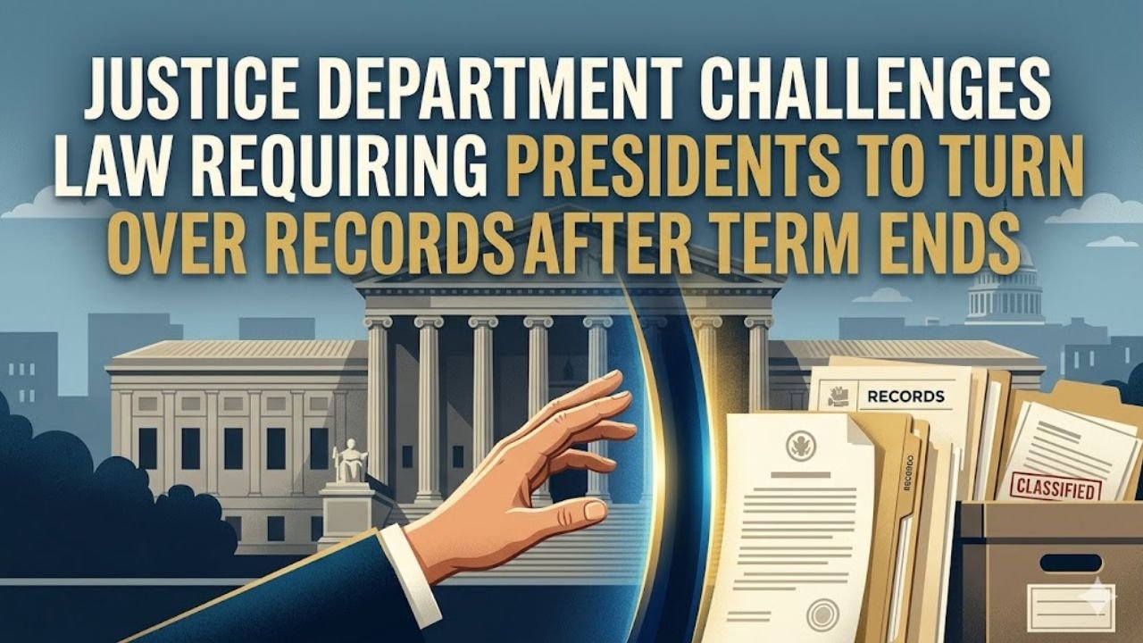 Justice Department Challenges Law Requiring Presidents to Turn Over Records After Term Ends
